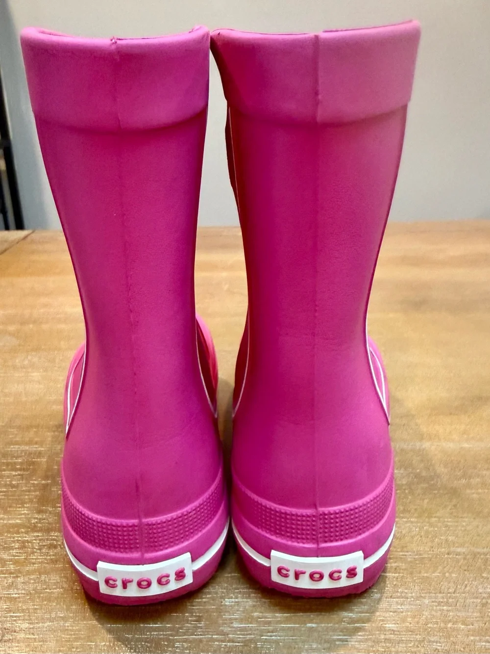 CROCS Kids Jaunt Shorty Rain Boots‎ Pink Size 2